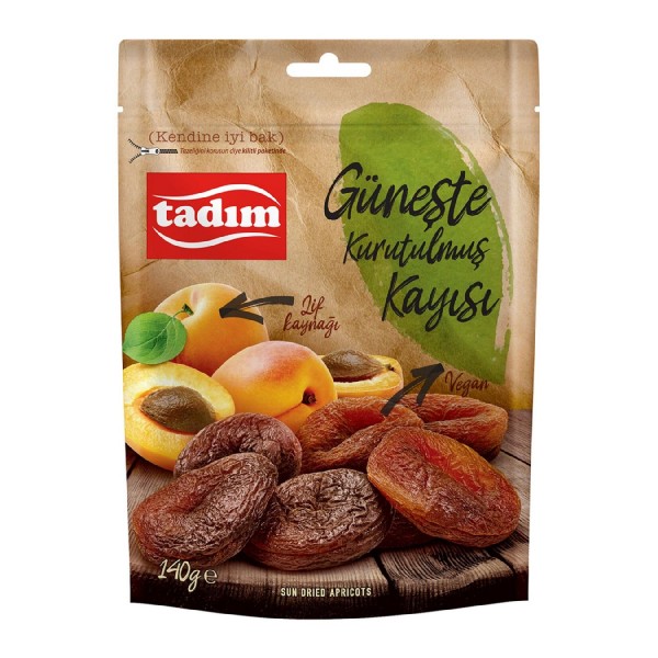 Tadım Güneşte Kurutulmuş Kayısı 140 Gr Gün Kurusu